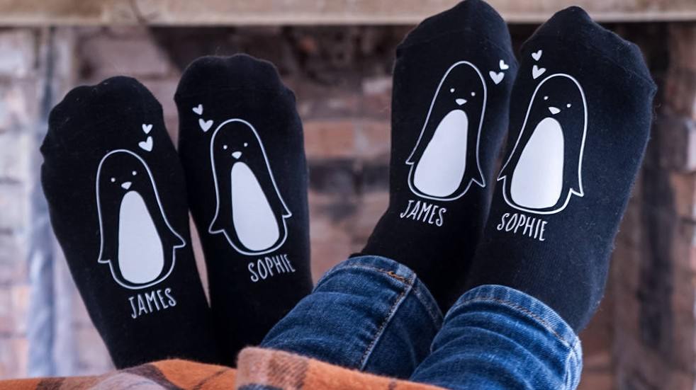 Valentine's Day ideas penguin socks